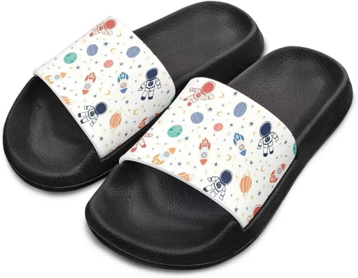 UNICEU Slides Sandals for Toddlers Comfortable Non-Slip House Slippers Casual Quick Drying Shower Shoes for Bathroom