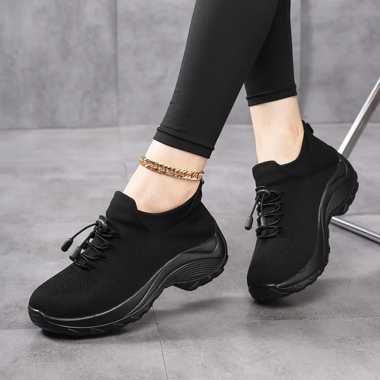 Women Walking Shoes Breathable Orthopedic Sneakers Comfortable Air Cushion Ortho Plantar Fasciitis Slip on Comfort Wear Ladies Walking Shoes Casual Athletic Workout Sneaker